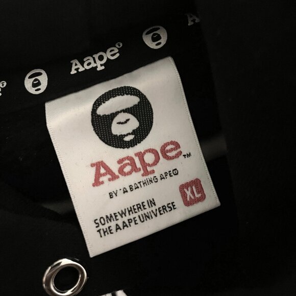 black AAPE by A Bathing Ape "AAPE NOW" hoodie. - Picture 6 of 6